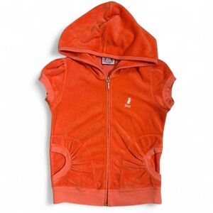 Vintage Juicy Couture Kids Orange Hoodie Size 10